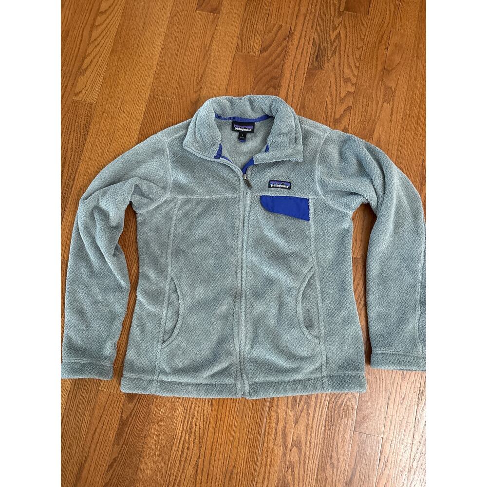 Patagonia Fleece Sweater Medium Womens Gray Fleece Re-Tool Jacket Full Zip Sz S‎